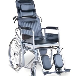 Karma Reclining Commode Wheel Chair-Rainbow 8